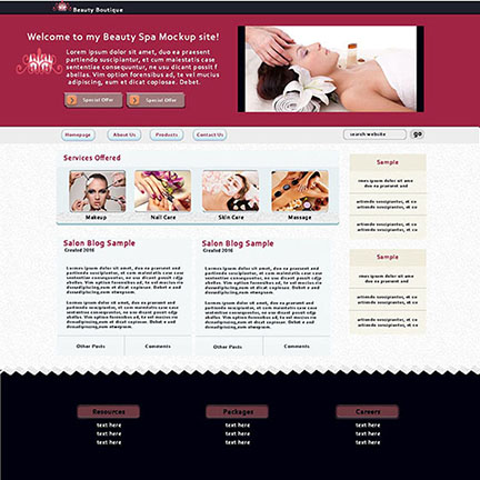 beauty salon phone mockup